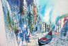 Venedig in blau, 2005, �l auf Leinen, 100x70, � 950